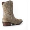 imageDREAM PAIRS Womens Cowboy Cowgirl Western Ankle Boots Low Chunky Heels Square Toe Fall Short Booties ShoesBeige