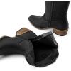 imageDREAM PAIRS Womens Cowboy Cowgirl Western Ankle Boots Low Chunky Heels Square Toe Fall Short Booties ShoesBlack