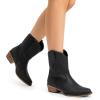 imageDREAM PAIRS Womens Cowboy Cowgirl Western Ankle Boots Low Chunky Heels Square Toe Fall Short Booties ShoesBlack