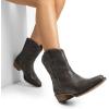 imageDREAM PAIRS Womens Cowboy Cowgirl Western Ankle Boots Low Chunky Heels Square Toe Fall Short Booties ShoesGrey