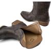 imageDREAM PAIRS Womens Cowboy Cowgirl Western Ankle Boots Low Chunky Heels Square Toe Fall Short Booties ShoesGrey