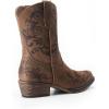 imageDREAM PAIRS Womens Cowboy Cowgirl Western Ankle Boots Low Chunky Heels Square Toe Fall Short Booties ShoesTan