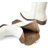 imageDREAM PAIRS Womens Cowboy Cowgirl Western Ankle Boots Low Chunky Heels Square Toe Fall Short Booties ShoesWhite