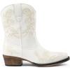 imageDREAM PAIRS Womens Cowboy Cowgirl Western Ankle Boots Low Chunky Heels Square Toe Fall Short Booties ShoesWhite