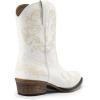 imageDREAM PAIRS Womens Cowboy Cowgirl Western Ankle Boots Low Chunky Heels Square Toe Fall Short Booties ShoesWhite