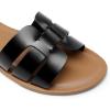 imageDREAM PAIRS Womens Dressy Slide Sandals Slipon Open Round Toe Flat Sandals Fashion Casual Comfortable Summer Beach Walking SlidesBlack