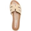 imageDREAM PAIRS Womens Dressy Slide Sandals Slipon Open Round Toe Flat Sandals Fashion Casual Comfortable Summer Beach Walking SlidesNudepu
