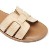 imageDREAM PAIRS Womens Dressy Slide Sandals Slipon Open Round Toe Flat Sandals Fashion Casual Comfortable Summer Beach Walking SlidesNuderaffia
