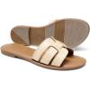 imageDREAM PAIRS Womens Dressy Slide Sandals Slipon Open Round Toe Flat Sandals Fashion Casual Comfortable Summer Beach Walking SlidesNuderaffia