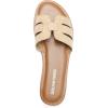 imageDREAM PAIRS Womens Dressy Slide Sandals Slipon Open Round Toe Flat Sandals Fashion Casual Comfortable Summer Beach Walking SlidesNuderaffia