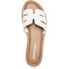 imageDREAM PAIRS Womens Dressy Slide Sandals Slipon Open Round Toe Flat Sandals Fashion Casual Comfortable Summer Beach Walking SlidesWhite