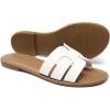 imageDREAM PAIRS Womens Dressy Slide Sandals Slipon Open Round Toe Flat Sandals Fashion Casual Comfortable Summer Beach Walking SlidesWhite