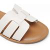 imageDREAM PAIRS Womens Dressy Slide Sandals Slipon Open Round Toe Flat Sandals Fashion Casual Comfortable Summer Beach Walking SlidesWhite