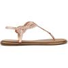 imageDREAM PAIRS Womens Flat Sandals Dressy Summer Stappy Comfortable Ankle Elastic TStrap Beach Thong SandalsRose Goldmetallic