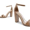 imageDREAM PAIRS Womens HiChunk High Heel Pump SandalsNudePu