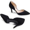 imageDREAM PAIRS Womens High Heel Closed Toe Dress Shoes Pumps Elegant Stiletto DOrsay Slip OnBlacksuede
