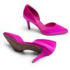 imageDREAM PAIRS Womens High Heel Closed Toe Dress Shoes Pumps Elegant Stiletto DOrsay Slip OnHot Pinksatin