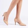 imageDREAM PAIRS Womens High Heel Closed Toe Dress Shoes Pumps Elegant Stiletto DOrsay Slip OnNudepu