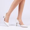 imageDREAM PAIRS Womens High Heel Closed Toe Dress Shoes Pumps Elegant Stiletto DOrsay Slip OnWhitepu