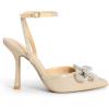 imageDREAM PAIRS Womens High Heels Destiny Closed Toe Strappy Heels Sexy Rhinestone Ankle Strap Pumps Wedding Bridal Party Dress Shoes DestinyGold