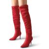 imageDREAM PAIRS Womens High Heels Over The Knee Boots Thigh High Pointed Toe Stiletto Long Fall Sexy BootsRedsuede