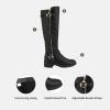 imageDREAM PAIRS Womens Knee High Boots Wide Calf Low Heel Riding Boots Fall Tall Boots for WomenBlack