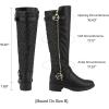 imageDREAM PAIRS Womens Knee High Boots Wide Calf Low Heel Riding Boots Fall Tall Boots for WomenBlack