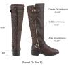 imageDREAM PAIRS Womens Knee High Boots Wide Calf Low Heel Riding Boots Fall Tall Boots for WomenBrown