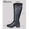 imageDREAM PAIRS Womens Knee High Boots Wide Calf Low Heel Riding Boots Fall Tall Boots for WomenBrownturtle