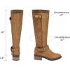 imageDREAM PAIRS Womens Knee High Boots Wide Calf Low Heel Riding Boots Fall Tall Boots for WomenCamelwidet