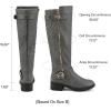 imageDREAM PAIRS Womens Knee High Boots Wide Calf Low Heel Riding Boots Fall Tall Boots for WomenGrey