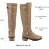 imageDREAM PAIRS Womens Knee High Boots Wide Calf Low Heel Riding Boots Fall Tall Boots for WomenKhaki