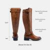 imageDREAM PAIRS Womens Knee High Boots Wide Calf Low Heel Riding Boots Fall Tall Boots for WomenTan