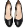 imageDREAM PAIRS Womens Low Wedges Heels Closed Round Toe Pumps Comfortable Slip On Dress Work Wedding ShoesBlackpu