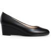 imageDREAM PAIRS Womens Low Wedges Heels Closed Round Toe Pumps Comfortable Slip On Dress Work Wedding ShoesBlackpu