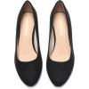 imageDREAM PAIRS Womens Low Wedges Heels Closed Round Toe Pumps Comfortable Slip On Dress Work Wedding ShoesBlacksuede
