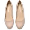 imageDREAM PAIRS Womens Low Wedges Heels Closed Round Toe Pumps Comfortable Slip On Dress Work Wedding ShoesNude