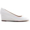 imageDREAM PAIRS Womens Low Wedges Heels Closed Round Toe Pumps Comfortable Slip On Dress Work Wedding ShoesWhite