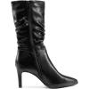 imageDREAM PAIRS Womens Mid Calf Slouchy Boots Pointed Toe Heeled Boots Zip Fashion Dressy BootBlack