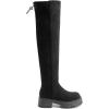 imageDREAM PAIRS Womens Platform Over The Knee Boots Lug Sole Round Toe Thigh High Long Chunky Block Heels Fall BootsBlacksuede