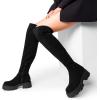 imageDREAM PAIRS Womens Platform Over The Knee Boots Lug Sole Round Toe Thigh High Long Chunky Block Heels Fall BootsBlacksuede