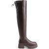 imageDREAM PAIRS Womens Platform Over The Knee Boots Lug Sole Round Toe Thigh High Long Chunky Block Heels Fall BootsBrownpu