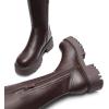 imageDREAM PAIRS Womens Platform Over The Knee Boots Lug Sole Round Toe Thigh High Long Chunky Block Heels Fall BootsBrownpu