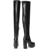 imageDREAM PAIRS Womens Platform Over The Knee Thigh High Boots Chunky High Heels Square Toe Long Fall Y2K Gogo BootsBlack