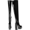 imageDREAM PAIRS Womens Platform Over The Knee Thigh High Boots Chunky High Heels Square Toe Long Fall Y2K Gogo BootsBlackpat