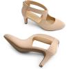 imageDREAM PAIRS Womens Pumps Closed Pointed Toe Kitten Heels Elegant Party Wedding Dress Shoes for WomenNude