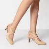 imageDREAM PAIRS Womens Pumps Closed Pointed Toe Kitten Heels Elegant Party Wedding Dress Shoes for WomenNude