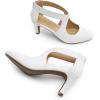 imageDREAM PAIRS Womens Pumps Closed Pointed Toe Kitten Heels Elegant Party Wedding Dress Shoes for WomenWhite