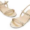 imageDREAM PAIRS Womens Rhinestone Sandals Open Toe Casual Dressy Sparkly Comfortable Flat Summer ShoesGold
