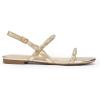 imageDREAM PAIRS Womens Rhinestone Sandals Open Toe Casual Dressy Sparkly Comfortable Flat Summer ShoesGold